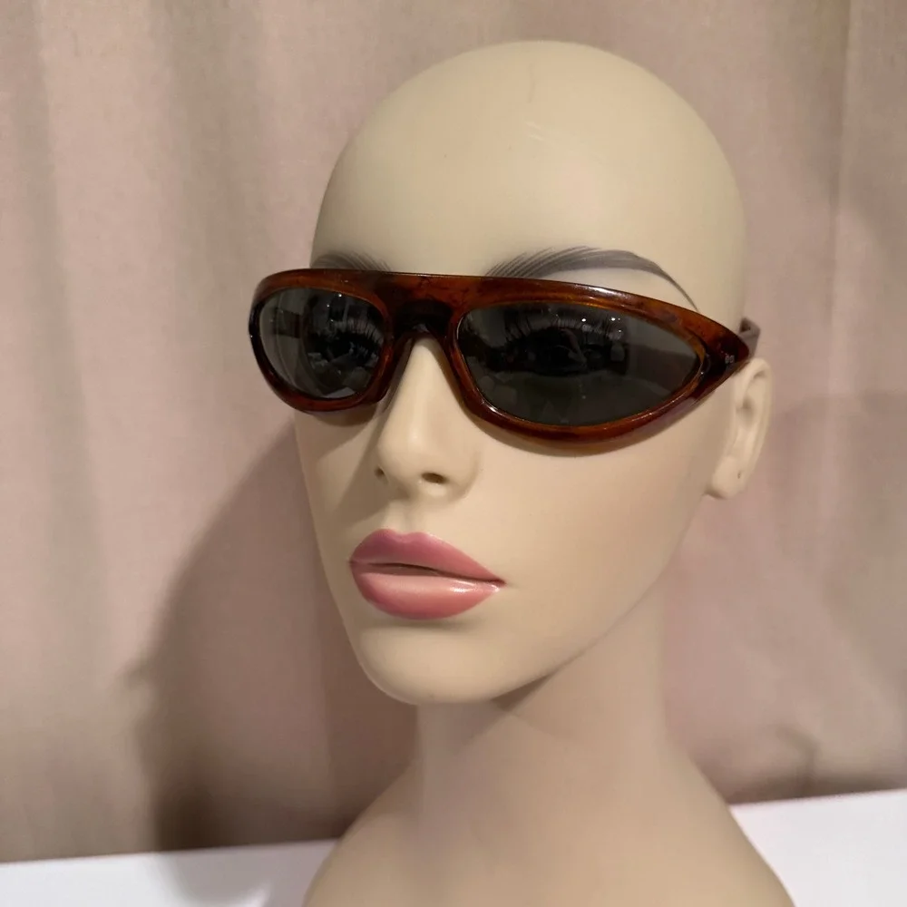 Vintage Ray- Polaroid 155 Amber Wraparound Sunglasses Cyber Y2K Sporty